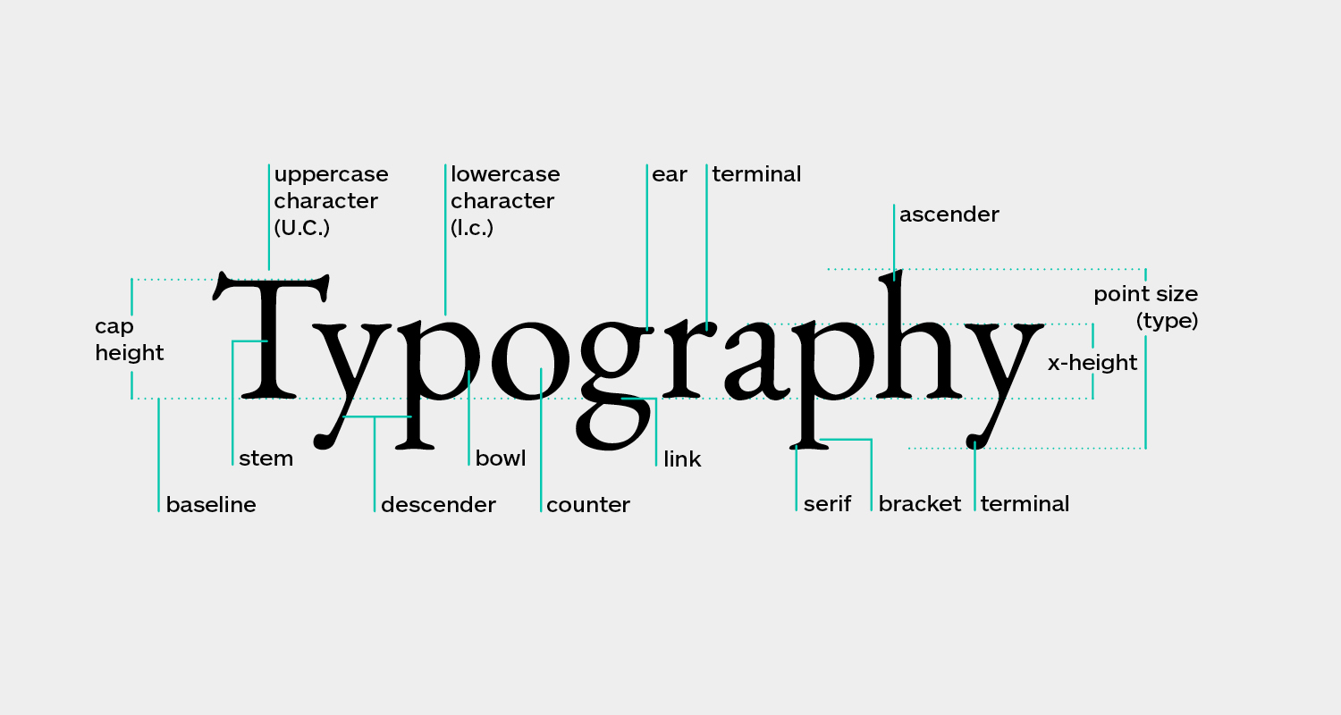 Minh họa thực tế thiết kế typography vận dụng tỷ lệ trên
