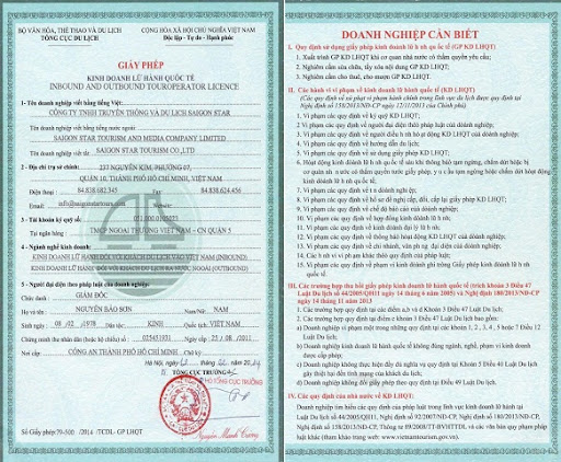 Giấy phép kinh doanh du lịch quốc tế