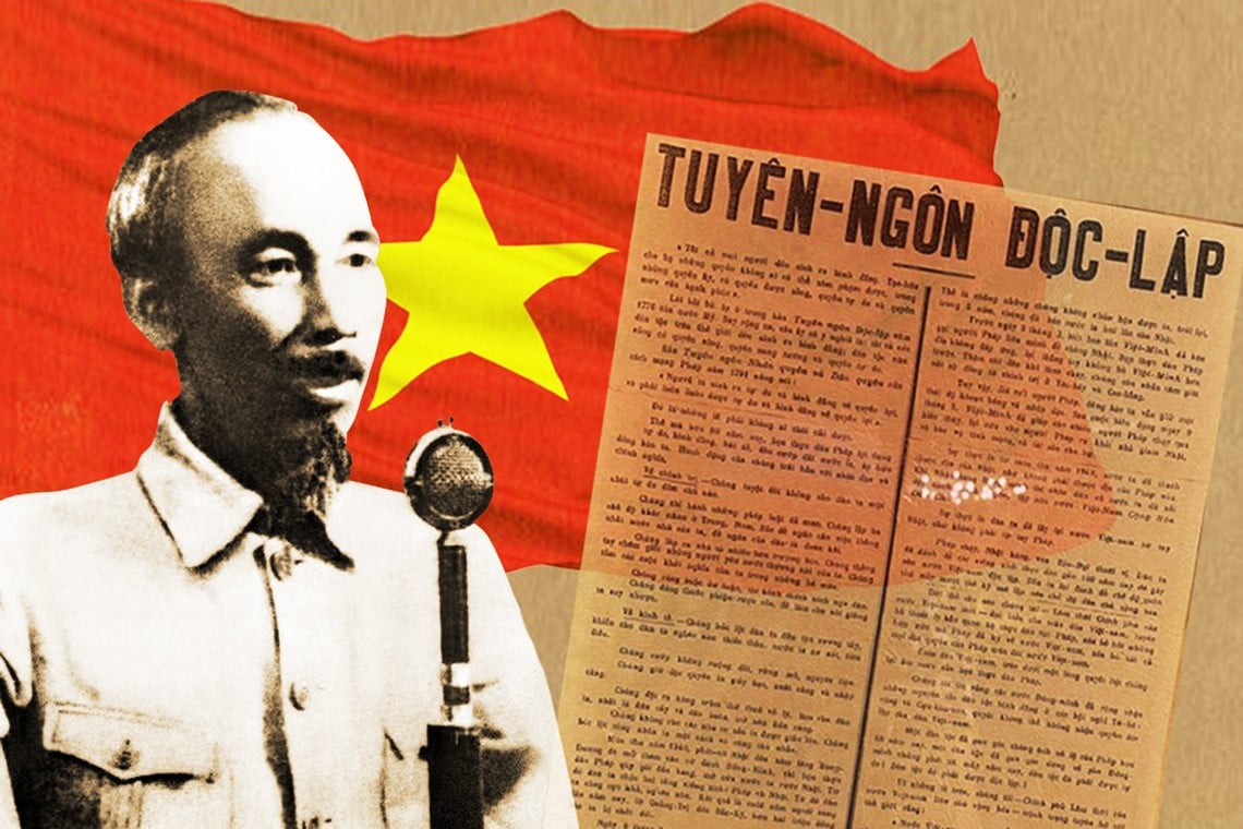 Chủ tịch Hồ Chí Minh đọc Tuyên Ngôn Độc lập